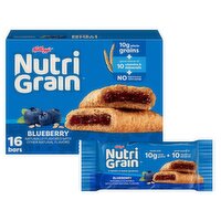 Kellogg's Nutri-Grain Blueberry Breakfast Bars, 1.3 oz, 16 count