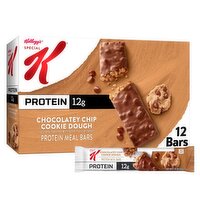 Kellogg's Special K Chocolatey Chip Cookie Dough Protein Meal Bars Value Size, 1.59 oz, 12 count