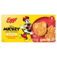 Kellogg's Eggo Disney Mickey and Friends Mickey & Minnie Homestyle Waffles, 10 count, 12.3 oz, 12.3 Ounce