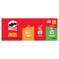 Pringles Snack Stacks Cheddar Cheese, Original, Sour Cream & Onion Potato Crisps, 18 count, 12.9 oz, 12.9 Ounce