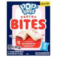 Pop-Tarts Frosted Strawberry Tasty Filled Pastry Bites, 1.4 oz, 5 count, 7 Ounce