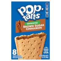 Pop-Tarts Unfrosted Brown Sugar Cinnamon Toaster Pastries, 8 count, 13.5 oz, 13.5 Ounce