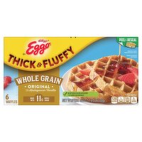 Kellogg's Eggo Thick & Fluffy Original Whole Grain Waffles, 6 count, 11.6 oz