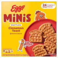 Kellogg's Eggo Mins Cinnamon Toast Waffles Family Pack, 24 count, 25.8 oz, 25.8 Ounce