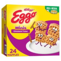 Kellogg's Eggo Mins Cinnamon Toast Waffles Family Pack, 24 count, 25.8 oz