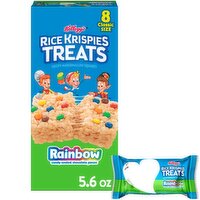 Kellogg's Rice Krispies Treats Rainbow Crispy Marshmallow Squares Classic Size, 0.7 oz, 8 count