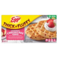 Kellogg's Eggo Thick & Fluffy Strawberry Cheesecake Waffles, 6 count, 11.6 oz