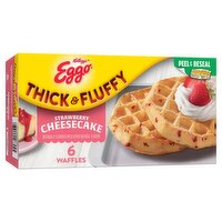 Kellogg's Eggo Thick & Fluffy Strawberry Cheesecake Waffles, 6 count, 11.6 oz