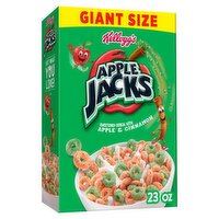 Kellogg's Apple Jacks Sweetened Cereal with Apple & Cinnamon Giant Size, 23 oz