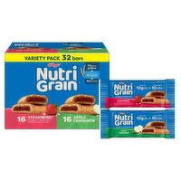 Kellogg's Nutri-Grain Breakfast Bars Variety Pack, 1.3 oz, 32 count