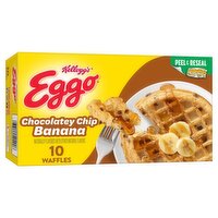 Kellogg's Eggo Chocolatey Chip Banana Waffles, 10 count, 12.3 oz