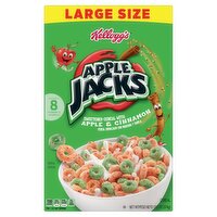 Kellogg's Apple Jacks Sweetened Cereal with Apple & Cinnamon Large Size, 13.2 oz