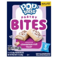 Pop-Tarts Frosted Cinnamon Roll Tasty Filled Pastry Bites, 1.4 oz, 5 count, 7 Ounce