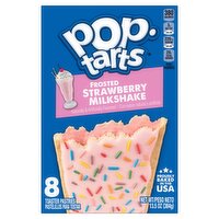 Pop-Tarts Frosted Strawberry Milkshake Toaster Pastries, 8 count, 13.5 oz