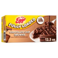 Kellogg's Eggo Fully Loaded Chocolate Chip Brownie Waffles, 10 count, 12.3 oz