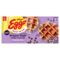 Kellogg's Eggo Chocolate Chip Belgian-Style Street Waffles, 4 count, 7.76 oz, 7.76 Ounce