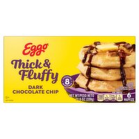 Kellogg's Eggo Thick & Fluffy Belgian Style Dark Chocolate Chip Waffles, 6 count, 11.6 oz