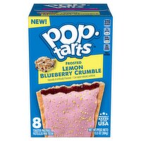 Pop-Tarts Frosted Lemon Blueberry Crumble Toaster Pastries, 8 count, 13.5 oz