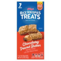 Kellogg's Rice Krispies Treats Chocolatey Peanut Butter Crispy Rice Squares Bars, 0.7 oz, 7 count