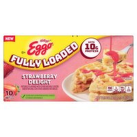 Kellogg's Eggo Fully Loaded Strawberry Delight Waffles, 10 count, 12.3 oz, 12.3 Ounce