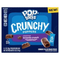 Pop-Tarts Frosted Brownie Crunch Crunchy Filled Snack Pieces Poppers, 1 oz, 5 count, 5 Ounce