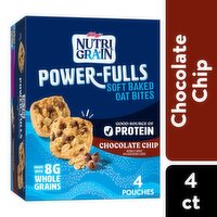 Kellogg's Nutri-Grain Power-Full Chocolate Chip Soft Baked Oat Bites, 1.4 oz, 4 count