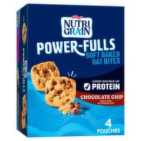 Kellogg's Nutri-Grain Power-Full Chocolate Chip Soft Baked Oat Bites, 1.4 oz, 4 count