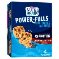 Kellogg's Nutri Grain Power-Full Chocolate Chip Soft Baked Oat Bites, 1.4 oz, 4 count