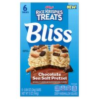 Kellogg's Rice Krispies Treats Bliss Chocolate Sea Salt Marshmallow Squares, 0.84 oz, 6 count