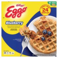 Kellogg's Eggo Blueberry Waffles Family Pack, 24 count, 29.6 oz, 29.6 Ounce