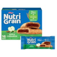 Kellogg's Nutri Grain Apple Cinnamon Breakfast Bars, 1.3 oz, 16 count
