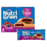 Kellogg's Nutri Grain Mixed Berry Breakfast Bars, 1.3 oz, 8 count