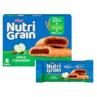 Kellogg's Nutri Grain Apple Cinnamon Breakfast Bars, 1.3 oz, 8 count