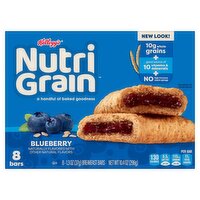 Kellogg's Nutri Grain Blueberry Soft Baked Breakfast Bars, 1.3 oz, 8 count