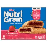 Kellogg's Nutri-Grain Strawberry Soft Baked Breakfast Bars, 1.3 oz, 8 count