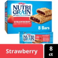 Kellogg's Nutri-Grain Strawberry Soft Baked Breakfast Bars, 1.3 oz, 8 count