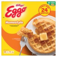 Kellogg's Eggo Homestyle Waffles Family Pack, 24 count, 29.6 oz