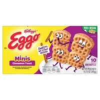 Kellogg's Eggo Minis Cinnamon Toast Waffles, 10 count, 10.75 oz, 10.75 Ounce