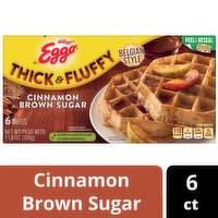 Eggo Thick & Fluffy Cinnamon Brown Sugar Waffles, 6 count, 11.6 oz