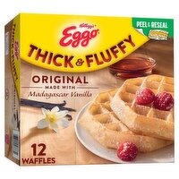 Kellogg's Eggo Thick & Fluffy Original Belgian Style Waffles Family Pack, 12 count, 23.2 oz