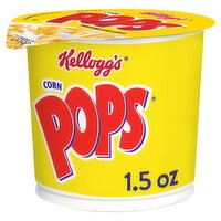 Kellogg's Corn Pops Original Cold Breakfast Cereal, 8 Vitamins and Minerals, 1.5 oz Cup