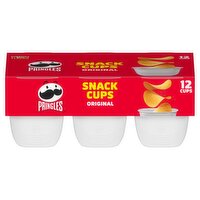 Pringles Snack Cups Original Potato Crisps, 0.67 oz, 12 count