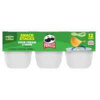 Pringles Snack Stacks Sour Cream & Onion Flavored Potato Crisps, 0.74 oz, 12 count, 8.8 Ounce