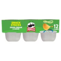 Pringles Snack Stacks Sour Cream & Onion Flavored Potato Crisps, 0.74 oz, 12 count