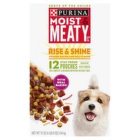 Purina Moist & Meaty Rise & Shine Awaken Bacon and Egg Flavor Dog Food, 12 count, 72 oz