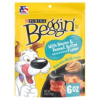 Purina Beggin' with Bacon & Peanut Butter Flavor Dog Treats, 6 oz