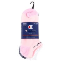 Champion Women's Low Cut Socks, Shoe Size 5-9, 3 pairs