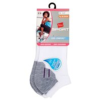 Hanes Cool Comfort Sport No Show Socks, Shoe Size 5-9, 3 pair, 3 Each