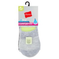 Hanes X-Temp Comfort Fit Mid-Sport Liner Women's Socks, Shoe Size 5-9, 6 pair