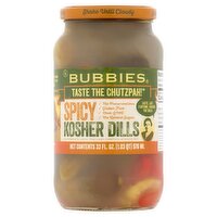 Bubbies Spicy Kosher Dills, 33 fl oz